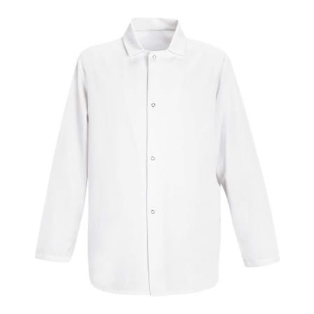 Vf Imagewear Red Kap Gripper-Front Short Butcher Coat, White, Polyester/Cotton, 2XL 0416WHRGXXL